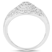 Bids.com 1.15 Carat Genuine White Diamond .925 Sterling Silver Ring Rings White Smoke size 6.00,size 7.00,size 8.00,size 9.00,size 5.00