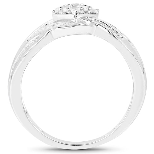 Bids.com 0.62 Carat Genuine White Diamond .925 Sterling Silver Ring Rings White Smoke size 7.00,size 6.00,size 8.00,size 9.00,size 5.00