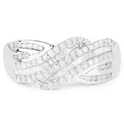 Bids.com 0.64 Carat Genuine White Diamond .925 Sterling Silver Ring Rings Lavender size 7.00,size 8.00,size 6.00,size 9.00