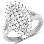 Bids.com 0.62 Carat Genuine White Diamond .925 Sterling Silver Ring Rings White Smoke size 6.00,size 7.00,size 8.00,size 9.00,size 5.00