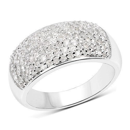 Bids.com 0.96 Carat Genuine White Diamond .925 Sterling Silver Ring Rings White Smoke size 6.00,size 8.00,size 9.00,size 7.00