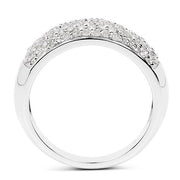 Bids.com 0.96 Carat Genuine White Diamond .925 Sterling Silver Ring Rings White Smoke size 6.00,size 8.00,size 9.00,size 7.00