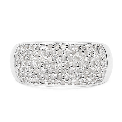 Bids.com 0.96 Carat Genuine White Diamond .925 Sterling Silver Ring Rings Gray size 6.00,size 8.00,size 9.00,size 7.00