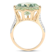 Bids.com 8.08 Carat Genuine Green Amethyst and White Topaz .925 Sterling Silver Ring Rings White Smoke size 6.00,size 7.00,size 8.00,size 9.00,size 5.00,size 10.00,size 11.00