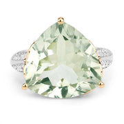 Bids.com 8.08 Carat Genuine Green Amethyst and White Topaz .925 Sterling Silver Ring Rings White Smoke size 6.00,size 7.00,size 8.00,size 9.00,size 5.00,size 10.00,size 11.00