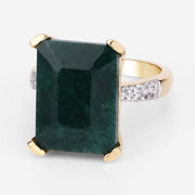 Bids.com 7.64 Carat Dyed Emerald and White Diamond .925 Sterling Silver Ring Rings Lavender size 7.00,size 8.00,size 9.00,size 10.00,size 5.00,size 6.00,size 6.50