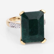 Bids.com 7.64 Carat Dyed Emerald and White Diamond .925 Sterling Silver Ring Rings Lavender size 7.00,size 8.00,size 9.00,size 10.00,size 5.00,size 6.00,size 6.50