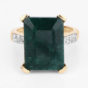 Bids.com 7.64 Carat Dyed Emerald and White Diamond .925 Sterling Silver Ring Rings Lavender size 7.00,size 8.00,size 9.00,size 10.00,size 5.00,size 6.00,size 6.50