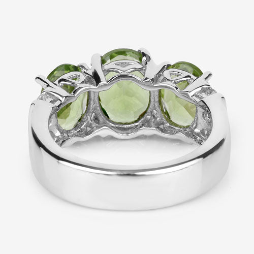 Bids.com 4.14 Carat Genuine Peridot and White Topaz .925 Sterling Silver Ring Rings Lavender size 5.00,size 6.00,size 7.00,size 8.00,size 8.50,size 9.00