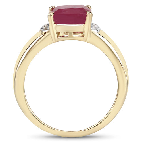 Bids.com 3.44 Carat Glass Filled Ruby and White Topaz .925 Sterling Silver Ring Rings White Smoke size 7.00,size 5.00,size 6.00,size 8.00,size 9.00