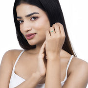 Bids.com 0.55 Carat Genuine Zambian Emerald and White Diamond 14K Yellow Gold Ring Rings White Smoke size 5.00,size 6.00,size 7.00,size 8.00,size 9.00