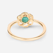 Bids.com 0.55 Carat Genuine Zambian Emerald and White Diamond 14K Yellow Gold Ring Rings White Smoke size 5.00,size 6.00,size 7.00,size 8.00,size 9.00