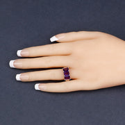 Bids.com 2.85 Carat Genuine Amethyst .925 Sterling Silver Ring Rings Wheat size 6.00,size 7.00,size 8.00,size 5.00,size 9.00