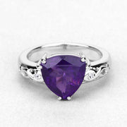 Bids.com 2.71 Carat Genuine Amethyst and White Topaz .925 Sterling Silver Ring Rings Lavender size 6.00,size 8.00,size 7.00,size 5.00,size 9.00
