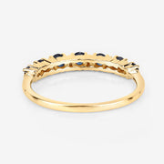 Bids.com 0.43 Carat Genuine Blue Sapphire and White Diamond 14K Yellow Gold Ring Rings White Smoke size 5.00,size 6.00,size 7.00,size 8.00,size 9.00