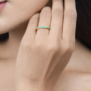 Bids.com 0.41 Carat Genuine Zambian Emerald and White Diamond 14K Yellow Gold Ring Rings Tan size 6.00,size 7.00,size 8.00,size 5.00,size 9.00