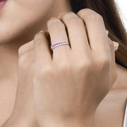 Bids.com 0.47 Carat Genuine Ruby and White Diamond 14K White Gold Ring Rings Tan size 5.00,size 6.00,size 7.00,size 8.00,size 9.00