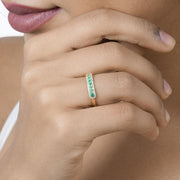 Bids.com 0.35 Carat Genuine Zambian Emerald and White Diamond 14K Yellow Gold Ring Rings Tan size 5.00,size 6.00,size 7.00,size 8.00,size 9.00