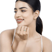 Bids.com 0.32 Carat Genuine Zambian Emerald and White Diamond 14K White Gold Ring Rings White Smoke size 5.00,size 6.00,size 7.00,size 8.00,size 9.00