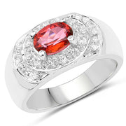 Bids.com 1.37 Carat Genuine Pink Topaz and White Cubic Zirconia .925 Sterling Silver Ring Rings White Smoke size 5.00,size 11.00,size 6.00,size 6.50,size 7.00,size 8.00,size 9.00