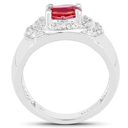 Bids.com 1.37 Carat Genuine Pink Topaz and White Cubic Zirconia .925 Sterling Silver Ring Rings White Smoke size 5.00,size 11.00,size 6.00,size 6.50,size 7.00,size 8.00,size 9.00
