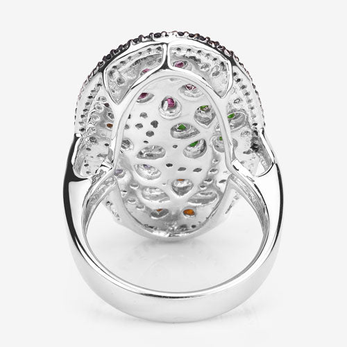 Bids.com 5.01 Carat Genuine Multi Stones .925 Sterling Silver Ring Rings Lavender size 5.00,size 6.00,size 7.00,size 8.00,size 9.00