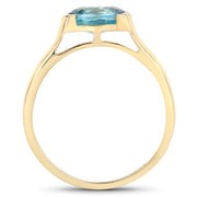 Bids.com 2.00 Carat Genuine Blue Zircon .925 Sterling Silver Ring Rings White Smoke size 5.00,size 6.00,size 7.00,size 8.00,size 9.00