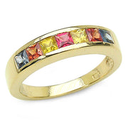 Bids.com 14K Yellow Gold Plated 1.26 Carat Genuine Multi Sapphire .925 Sterling Silver Ring Rings White Smoke size 7.00,size 6.00,size 8.00,size 9.00