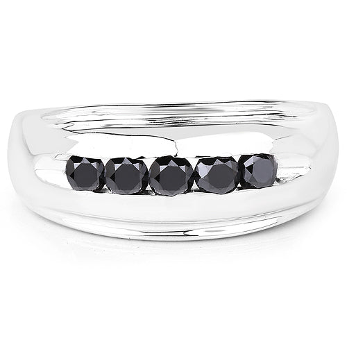 Bids.com 0.50 Carat Genuine Black Diamond .925 Sterling Silver Ring Rings Lavender size 7.00,size 10.00,size 6.00,size 8.00,size 9.00,size 11.00,size 12.00
