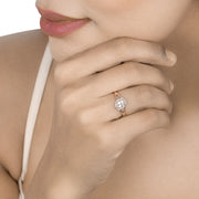 Bids.com 0.78 Carat Genuine Morganite and White Diamond 14K Rose Gold Ring Rings Tan size 6.00,size 7.00,size 8.00,size 5.00,size 9.00