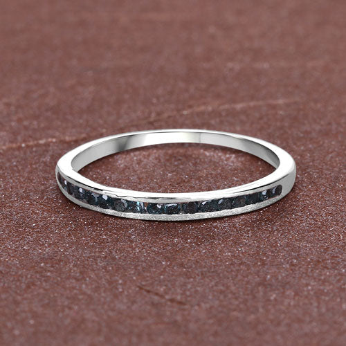 Bids.com 0.20 Carat Genuine Blue Diamond .925 Sterling Silver Ring Rings Dim Gray size 7.00,size 8.00,size 9.00,size 5.00,size 5.50,size 6.50,size 7.75,size 8.50,size 6.00,size 6.75,size 10.50,size 10.75,size 10.00
