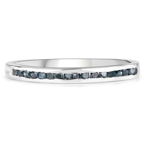 Bids.com 0.20 Carat Genuine Blue Diamond .925 Sterling Silver Ring Rings White Smoke size 7.00,size 8.00,size 9.00,size 5.00,size 5.50,size 6.50,size 7.75,size 8.50,size 6.00,size 6.75,size 10.50,size 10.75,size 10.00