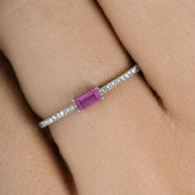 Bids.com 0.22 Carat Genuine Ruby and White Diamond 14K White Gold Ring Rings Tan size 5.00,size 6.00,size 7.00,size 8.00,size 9.00