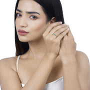 Bids.com 0.40 Carat Genuine Zambian Emerald and White Diamond 14K White Gold Ring Rings White Smoke size 5.00,size 6.00,size 7.00,size 8.00,size 9.00