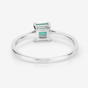 Bids.com 0.67 Carat Genuine Zambian Emerald and White Diamond 14K White Gold Ring Rings White Smoke size 5.00,size 6.00,size 7.00,size 8.00,size 9.00