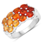 Bids.com 1.56 Carat Genuine Fire Opal .925 Sterling Silver Ring Rings White Smoke size 5.00,size 6.00,size 7.00,size 8.00,size 9.00