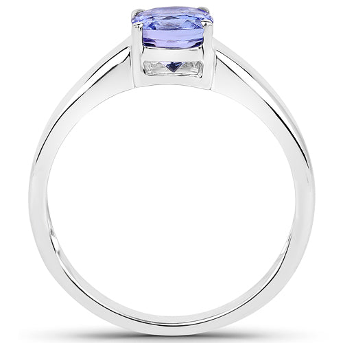Bids.com 1.05 Carat Genuine Tanzanite .925 Sterling Silver ring Rings White Smoke size 6.00,size 7.00,size 9.00,size 5.00,size 8.00,size 10.00,size 5.50,size 6.50