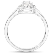 Bids.com 14K White Gold 0.64 Carat Genuine White Diamond Ring Rings White Smoke size 7.00,size 6.00,size 8.00