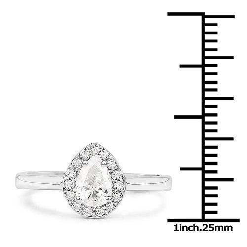 Bids.com 14K White Gold 0.64 Carat Genuine White Diamond Ring Rings White Smoke size 7.00,size 6.00,size 8.00
