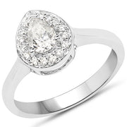 Bids.com 14K White Gold 0.63 Carat Genuine White Diamond Ring Rings White Smoke size 7.00,size 6.00,size 8.00,size 5.00,size 9.00,size 10.00
