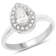 Bids.com 14K White Gold 0.70 Carat Genuine White Diamond Ring Rings White Smoke size 7.00,size 6.00,size 8.00