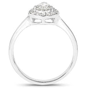 Bids.com 14K White Gold 0.70 Carat Genuine White Diamond Ring Rings White Smoke size 7.00,size 6.00,size 8.00