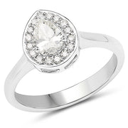 Bids.com 14K White Gold 0.64 Carat Genuine White Diamond Ring Rings White Smoke size 7.00,size 6.00,size 8.00