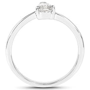 Bids.com 14K White Gold 0.50 Carat Genuine White Diamond Ring Rings White Smoke size 7.00,size 6.00,size 8.00