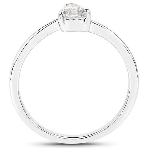Bids.com 14K White Gold 0.50 Carat Genuine White Diamond Ring Rings White Smoke size 7.00,size 6.00,size 8.00
