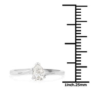 Bids.com 14K White Gold 0.50 Carat Genuine White Diamond Ring Rings White Smoke size 7.00,size 6.00,size 8.00