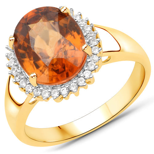 Bids.com 3.90 Carat Genuine Zircon Zanzibar and White Zircon .925 Sterling Silver Ring Rings White Smoke size 7.00,size 6.00,size 8.00,size 9.00
