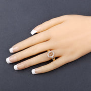 Bids.com 0.22 Carat Genuine White Diamond 14K Yellow Gold Semi Mount Ring - holds 9x7mm Oval Gemstone Rings Dim Gray size 6.00,size 7.00,size 8.00
