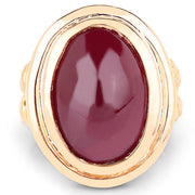Bids.com 14K Rose Gold Plated 17.60 Carat Genuine Glass Filled Ruby .925 Sterling Silver Ring Rings White Smoke size 6.00,size 7.00,size 8.00,size 9.00