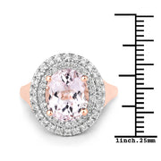 Bids.com 5.48 Carat Genuine Kunzite and White Topaz .925 Sterling Silver Ring Rings White Smoke size 7.00,size 6.00,size 8.00